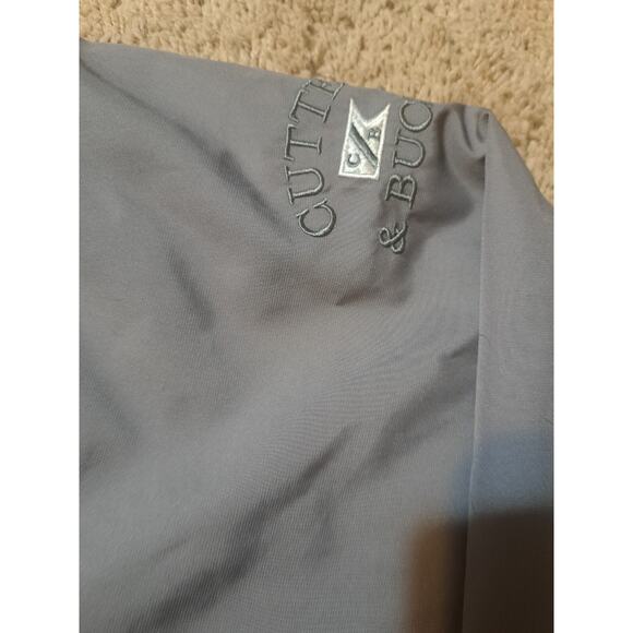 Cutter and Buck Jacket Mens L Gray Full Zip Windbreaker Embroidered Team Super - Picture 3 of 5